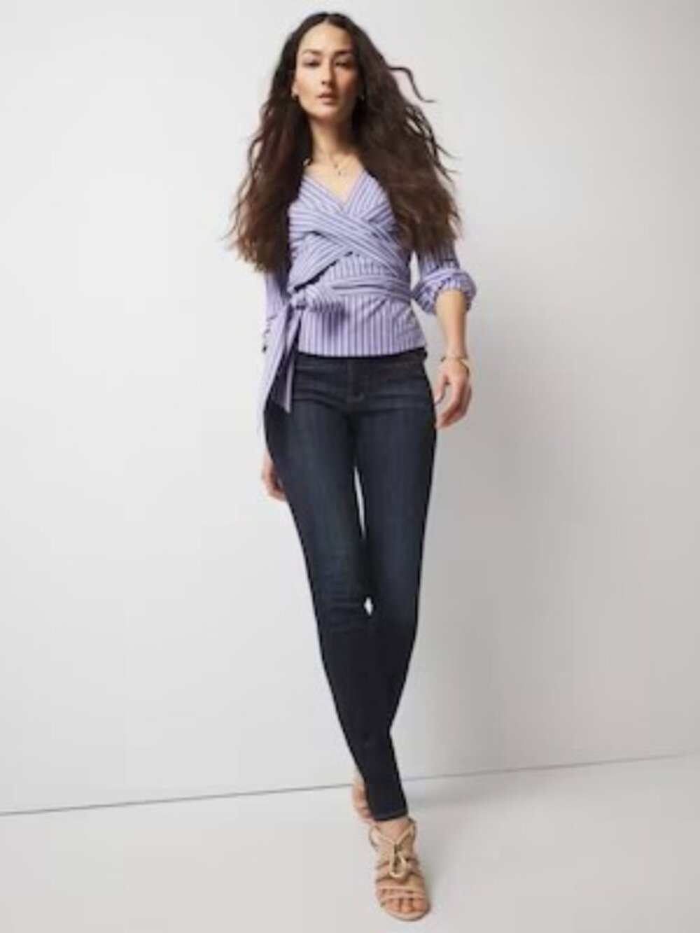 WHBM High-Rise Everyday Soft Skinny Ankle Jeans Size 10 Long